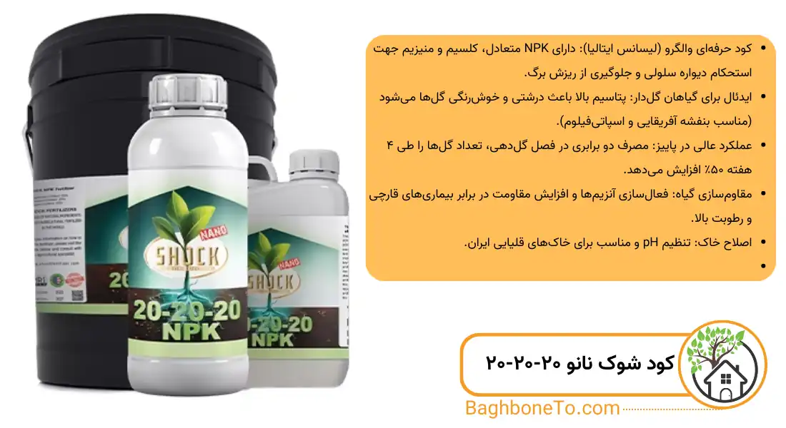 - بهترین کود برای گیاهان آپارتمانی (شوک نانو)