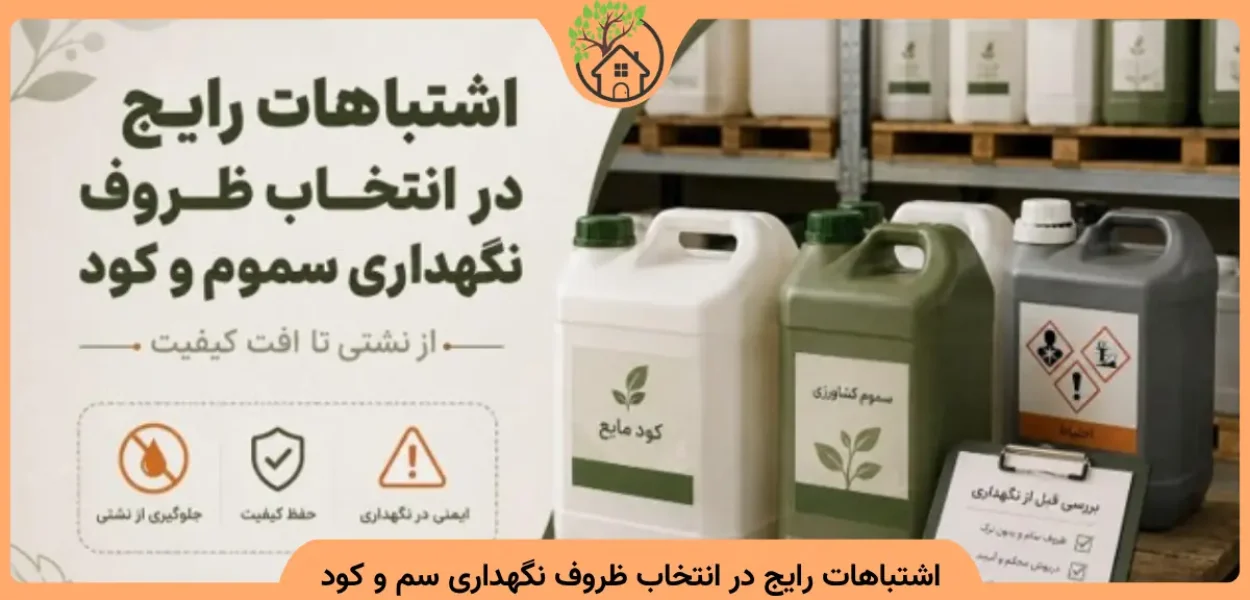 اشتباهات رایج در انتخاب ظروف نگهداری سم و کود